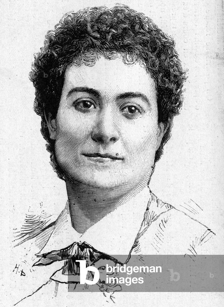 Portrait of the Diva Mme Peschard deceased in 1887.