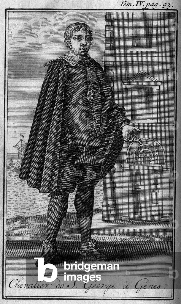 Orders of Chivalry. Knight of Saint George a Genes, 1721 (engraving)