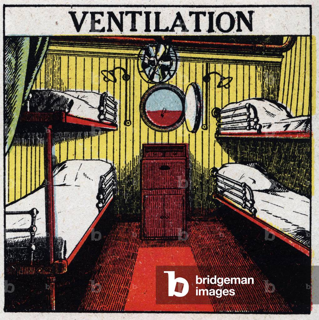 Domestic uses of electricity: ventilation. Anonymous illustration from 1925. Private collection.