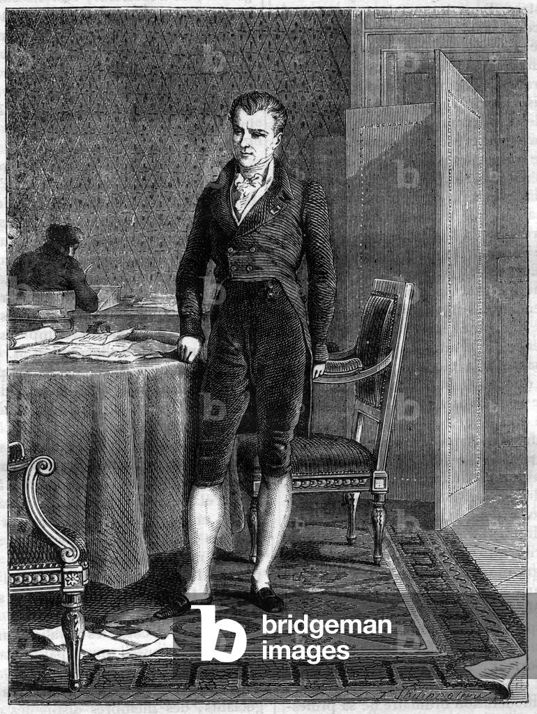 Portrait of EMMERICH JOSEPH, Duke of DALBERG French-German statesman (1773-1833) - Portrait of Emmerich Joseph Duke of Dalberg (1773-1833) German diplomat, and French politician - in “Histoire de l'empire suite à l'histoire du consulate” by Adolphe Thiers - 1879 - private collection