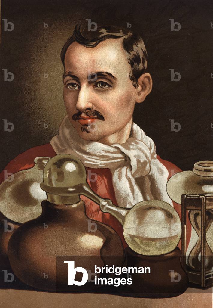 Portrait of Jan Baptist Van Helmont. Flemish doctor and chemist disciple of Paracelsus (Brussels, 1577 in Vilvoorde, 1644). Barcelona 1877.