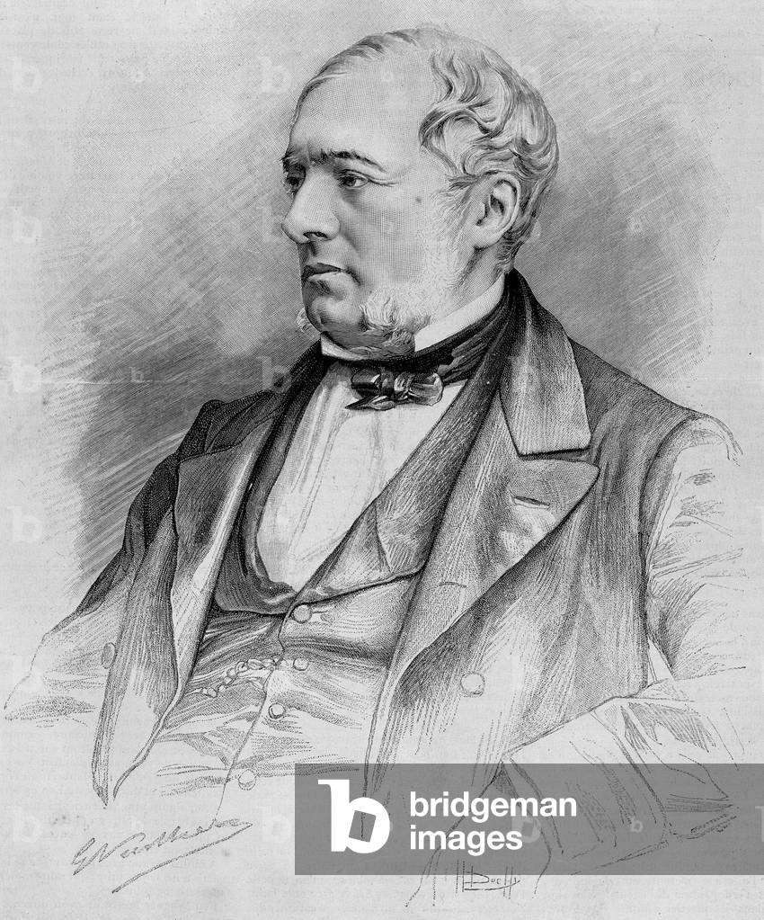 Portrait of Edouard Charton, painter, died in 1890.