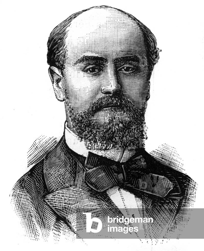 Portrait of Felix Granet (1849-1936), French politician. Engraving in “” Le Monde Illustré””, January 16, 1886.