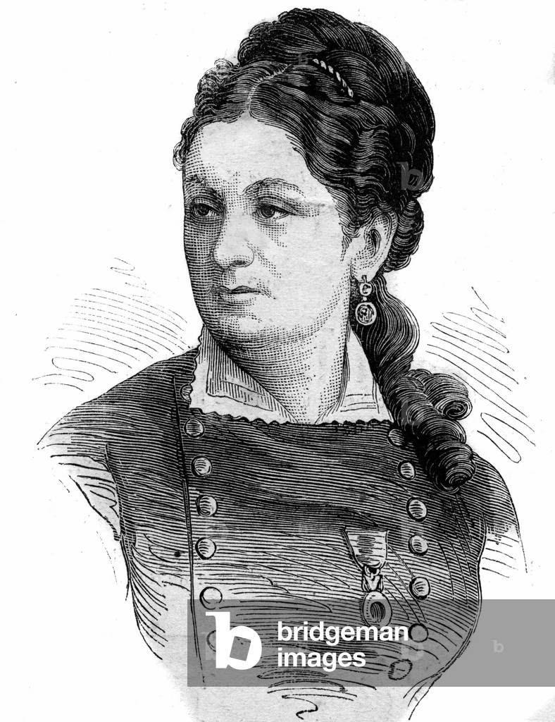 Portrait of Juliette Dodu (1848-1909) heroine of the War of 1870.