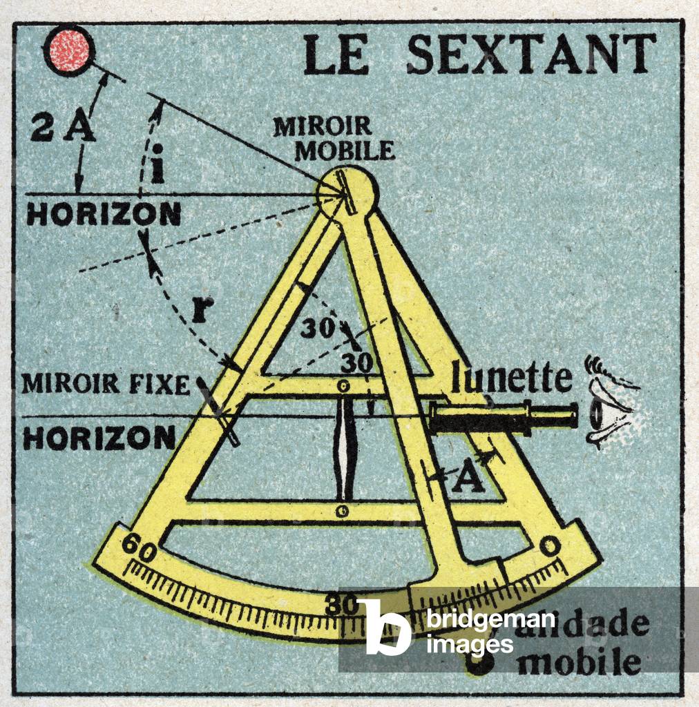 Reflection of light: the sextant, 1925 (print)