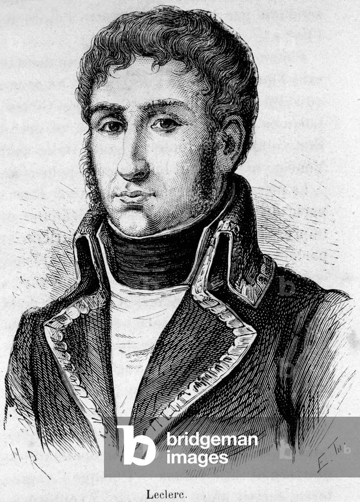 Portrait of Charles Victor Emmanuel Leclerc (1772-1802), French general, he joined Bonaparte at the siege of Toulon in 1793 and ePousamarie-Paulette called Pauline Bonaparte in 1797.