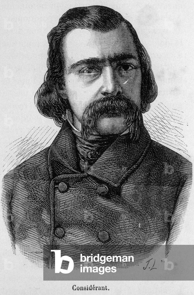 Portrait of Victor Recital (1808 - 1893) French philosopher and economist - in “” L'Histoire de France”” by Henri Martin, 19th century.