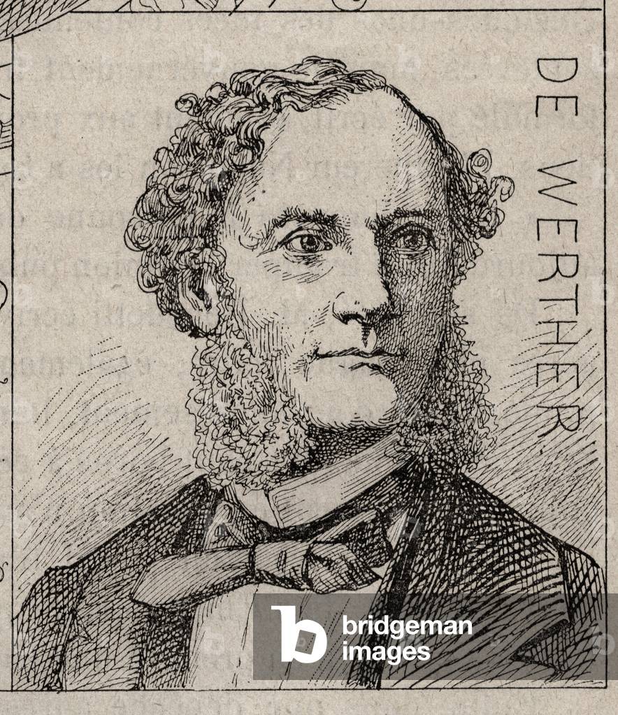 portrait of Prussian ambassador Karl Anton von Wether - 1870-71 (engraving)