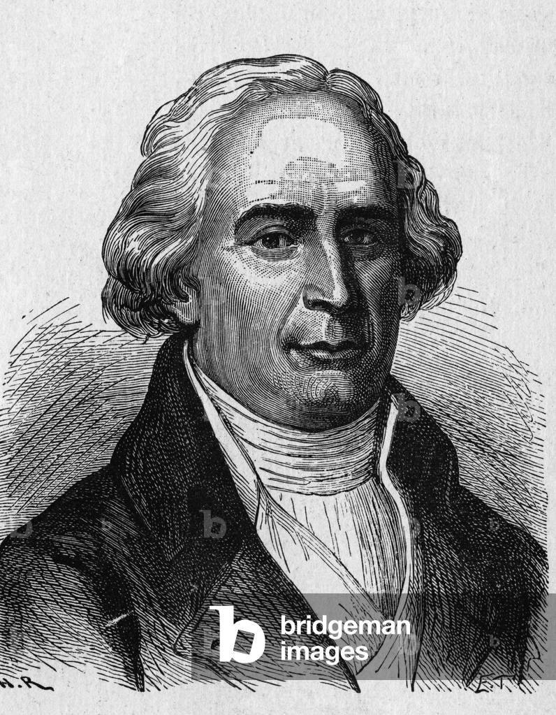 Image of Engraving depicting Portrait of Joseph Montgolfier by French Artist, b/w