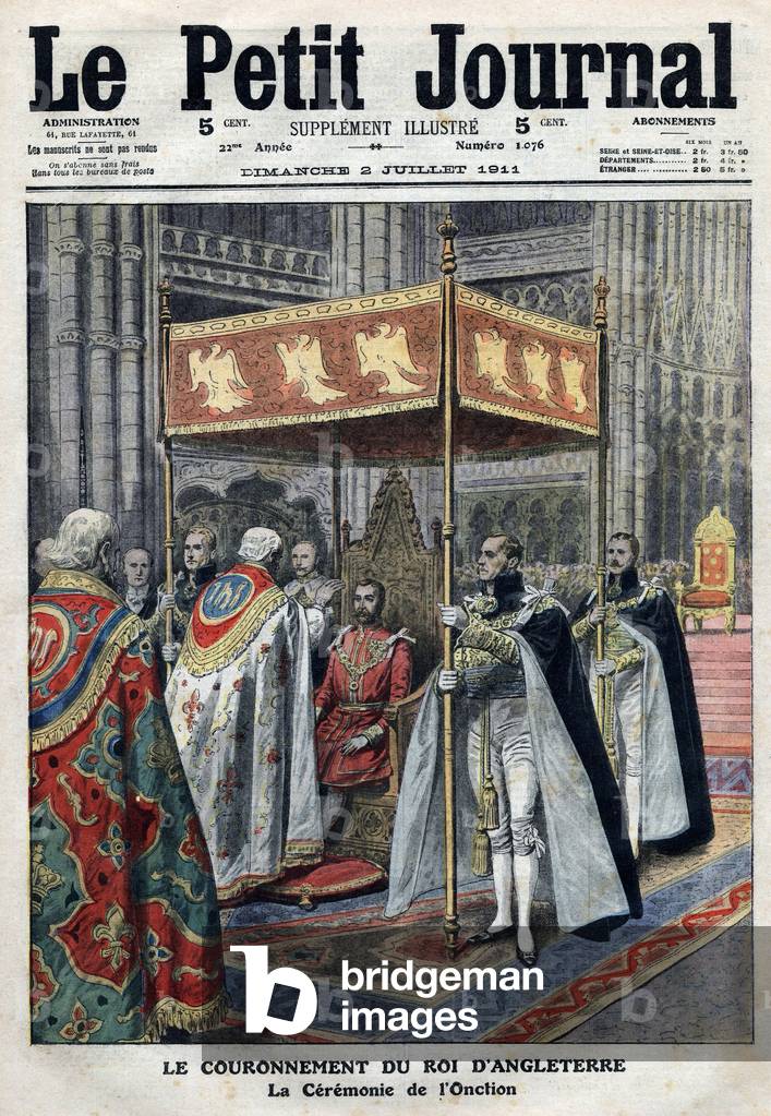 Coronation of King George V of England at Westminster Abbey on June 22, 1911