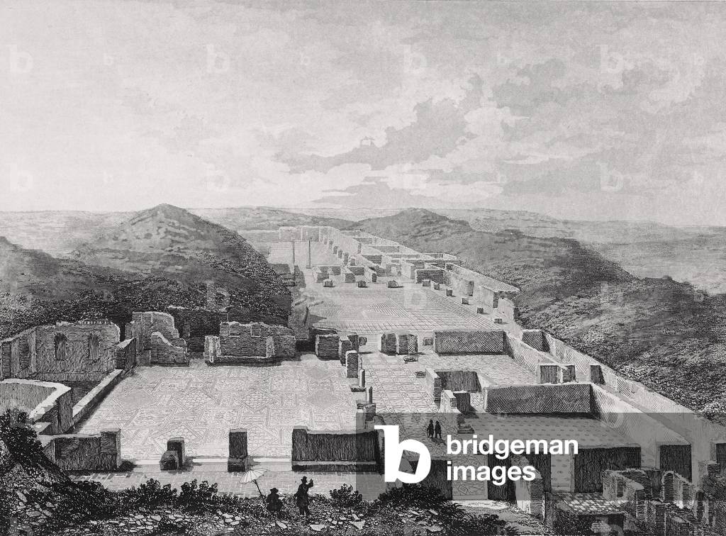 Thermal Baths of Ostia Ancient, Italy 19th Century.