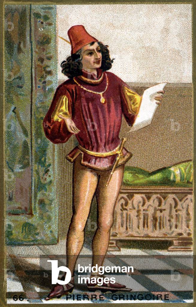 Pierre Gringoire (1475 - 1538), French dramatic poet. 19th century chromolithography.