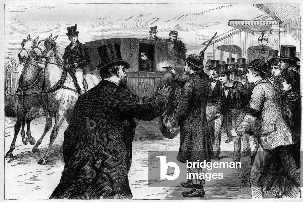 Attack on Queen of England Victoria - On March 2, 1882, Roderick McLean, a poet apparently offended by Victoria's refusal to accept one of her poems, shot the Queen's carriage as she left Windsor Station