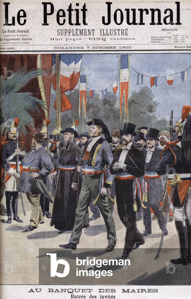 At the banquet of Mayors. Petit Journal guest entrance on October 7, 1900.