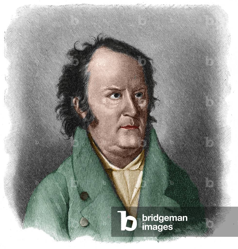 Portrait of Johann Ludwig Tieck (1773-1853) German poet and writer Romantic style.