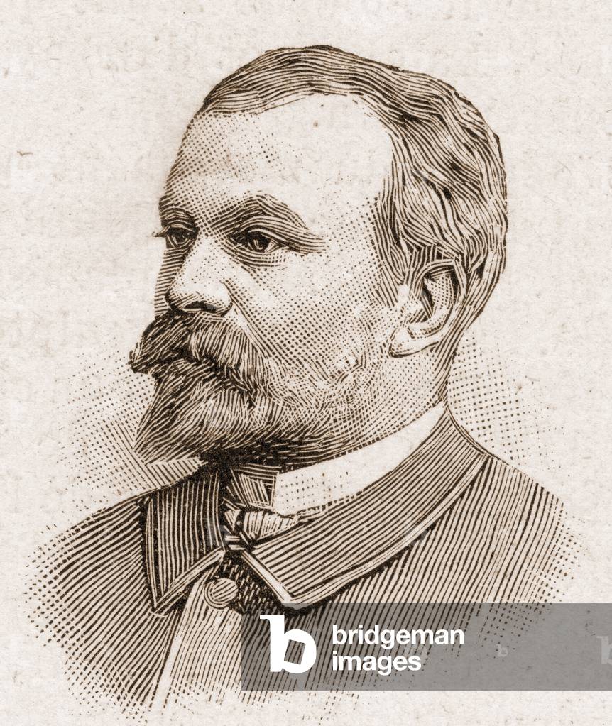 Members of the Academy Francaise in 1895: portrait of Jules Lemaitre (1853-1914), playwright, dramatic critic, essayist, literary historian and French storyteller.