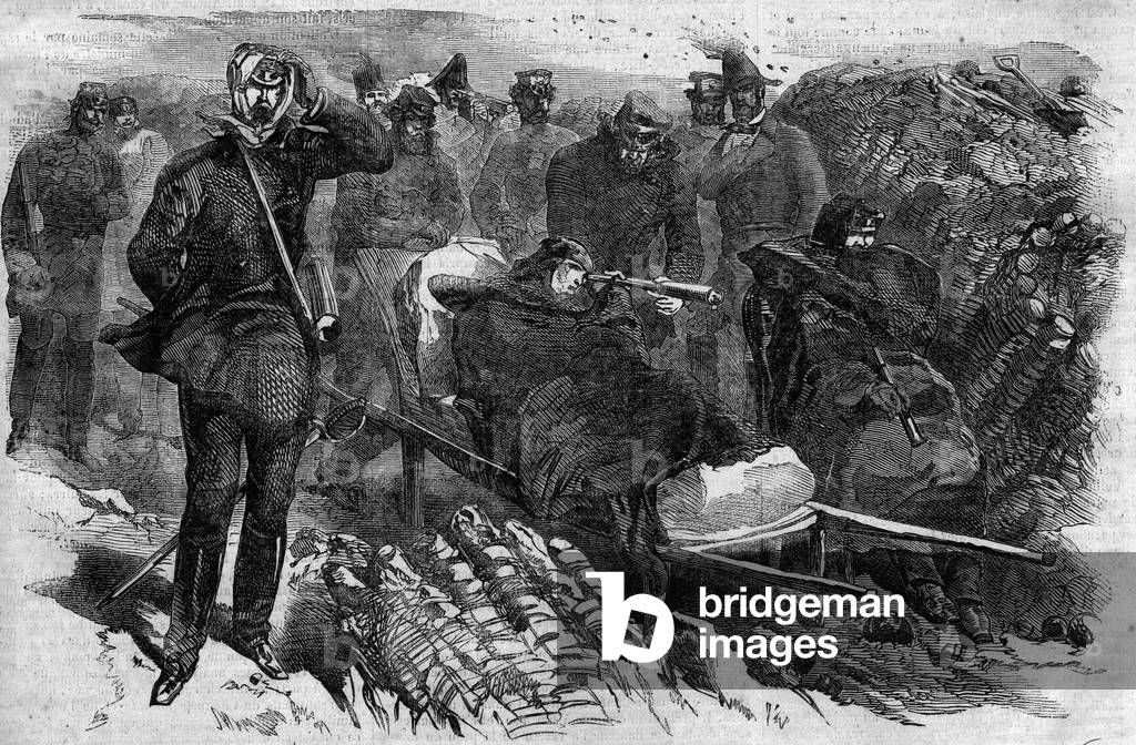 The capture of Magdala in Ethiopia on 13/04/1868: the troops of General Robert Cornelis (Cornelius) Napier (1810-1890) stormed the fortress of Abyssinia - Napier and its staff before Magdala in 1868