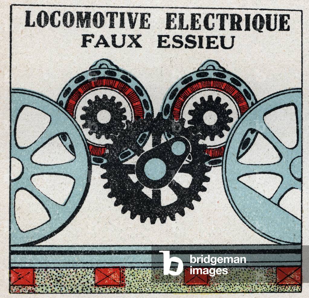 Electric railways: false axle of an electric locomotive. 1925 (print)