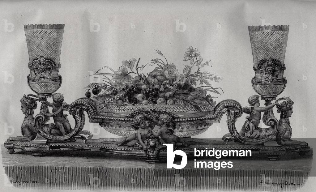Especially in crystal from the Baccarat factory - - engraving in 'Les Merveilles de l'Industrie' by Louis Figuier