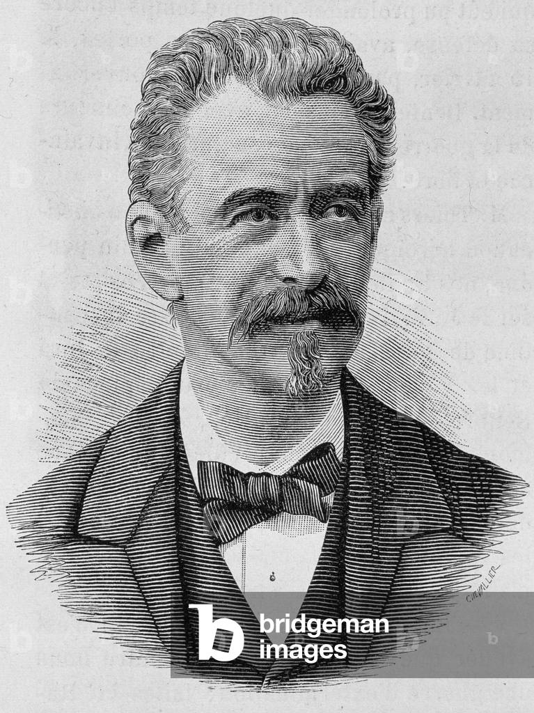 Portrait of Keller. Engraving from the end of the 19th century in “Histoire de France”” by H. Martin.