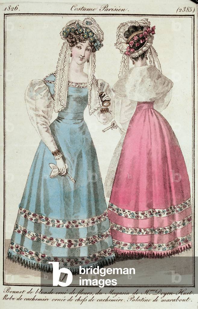 Fashion, France, 19th century - Women's Fashion - Ladies and Fashion Journal, Parisian Costumes, 1826 -