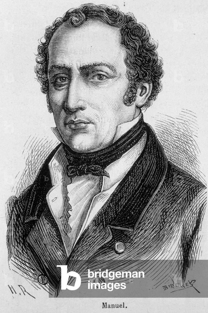 Portrait of Manuel - in “” L'Histoire de France”” by Henri Martin, 19th century.