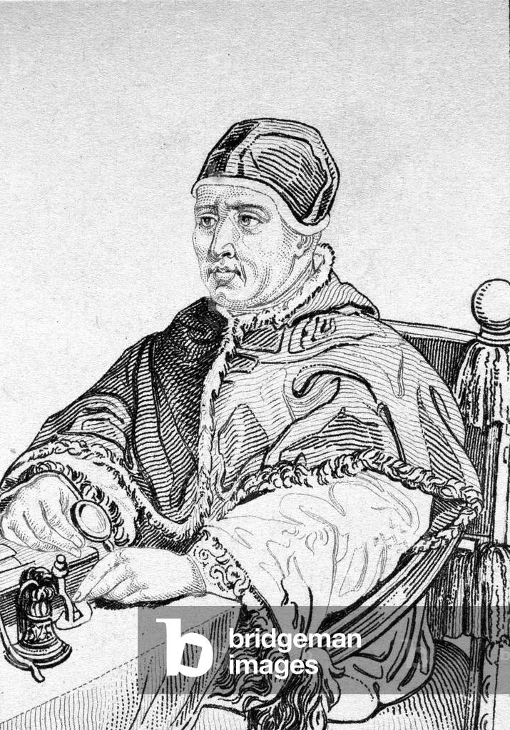 Portrait of Leon X (John of Medici) (1475 - 1521), 215th Pope (1513 - 1521).