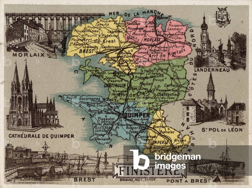 Le Finistere, Brittany, France, 1910 (chromo)