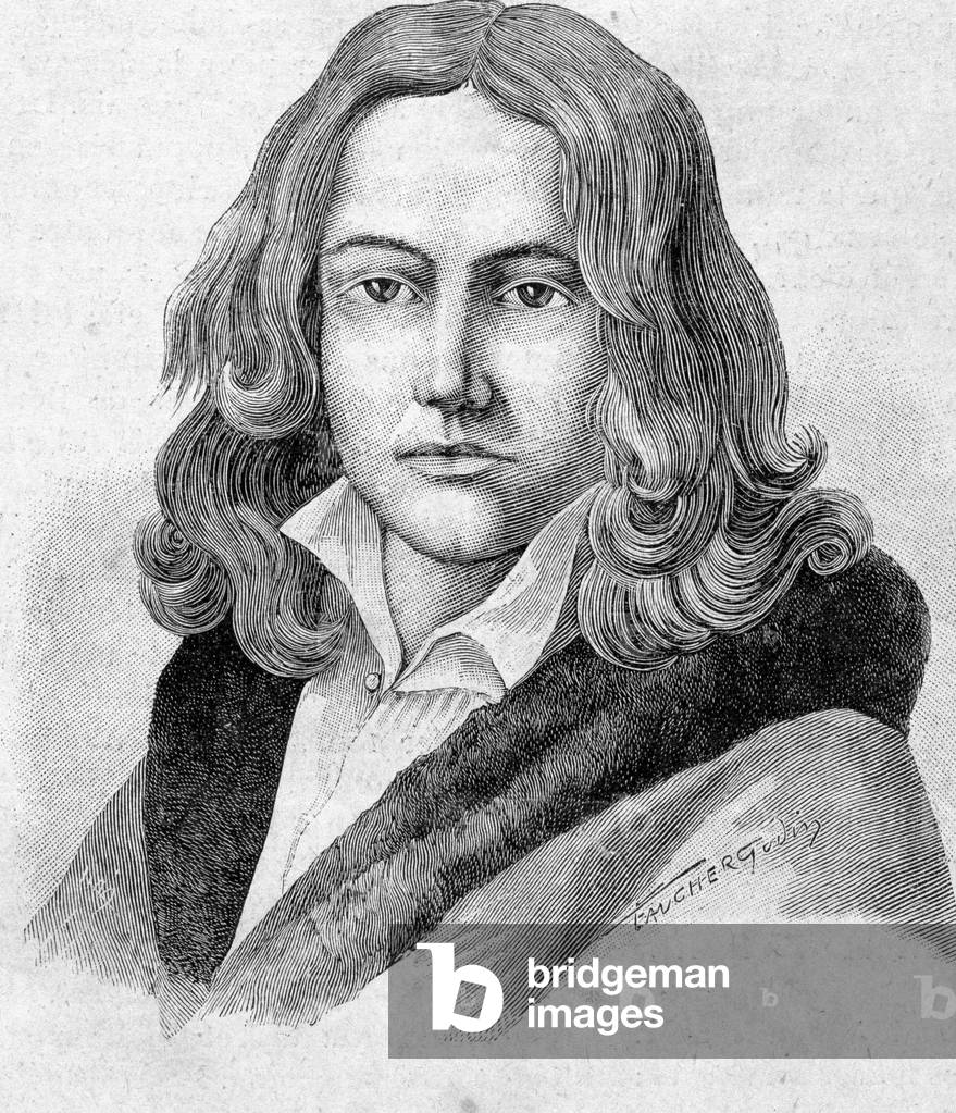 Portrait of Adelbert von Chamisso is a German poet and botanist of French nationality (1781 - 1838) - in “” Les Contemporains””, n.d. late 19th century.
