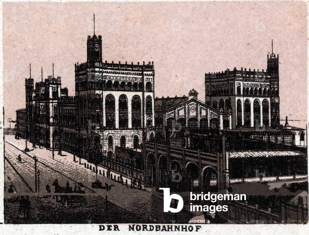 Vienna, Austria: view of the Northern Railway Station in Vienna. in “” The world illustrates 168 views”” Undated (late 19th century)