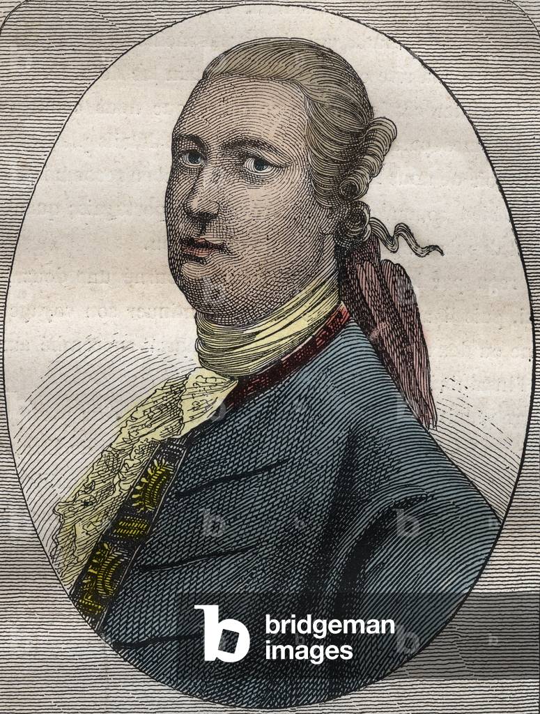 James Bruce, Scottish traveller and travel writer (1730-1794) - James Bruce Scottish diplomat, explorer and geographer (1730-1794) - illustration taken from “The Great Mariners of the 18th century””, 1879 - 1 of the 3 volumes of the “Histoire generale des grands voyages et des grands voyageurs” by Jules Verne