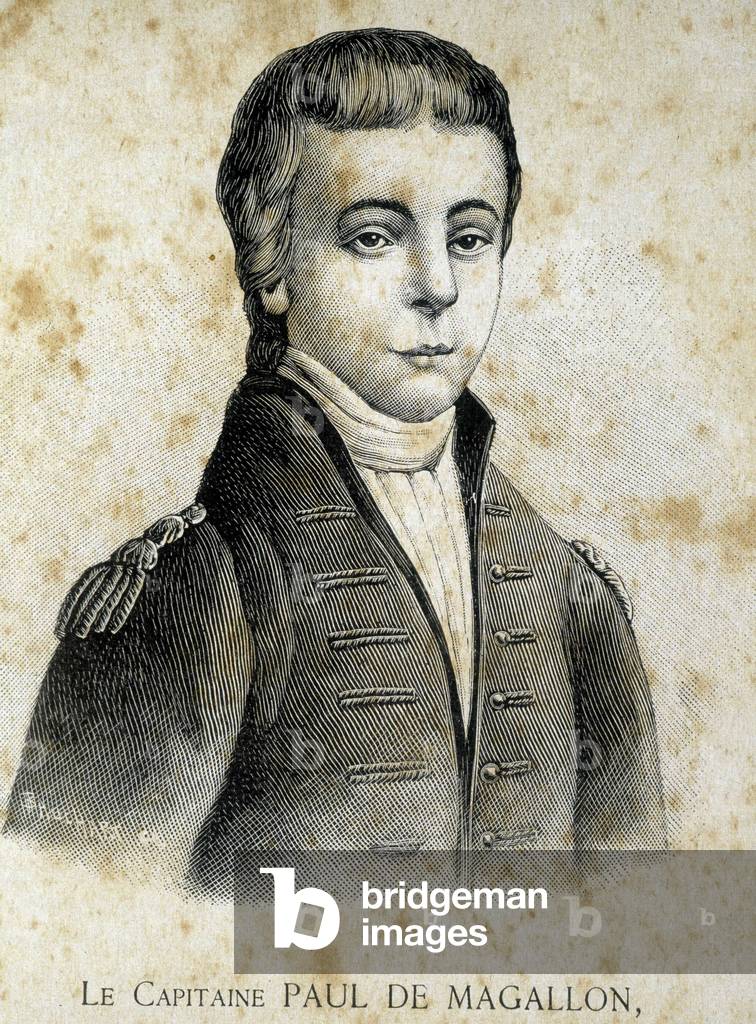 Portrait of Captain Paul de Magallon (1784 - 1859) - in “” Les Contemporains””, n.d. late 19th century.