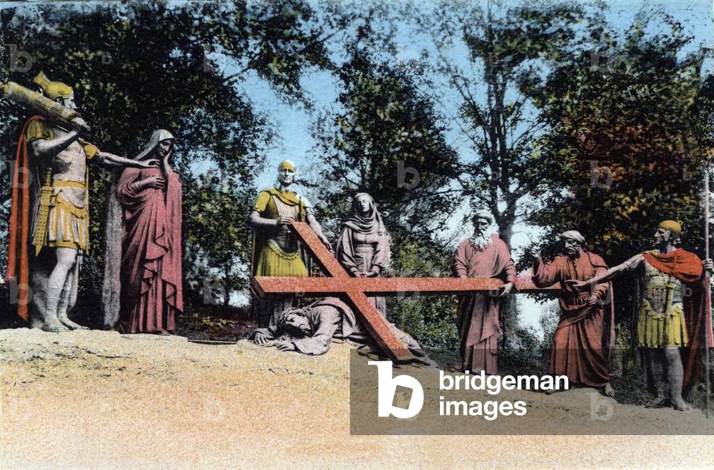 The Calvary of Lourdes (Way of the Cross): 9th Station - Jesus falls for the third time.