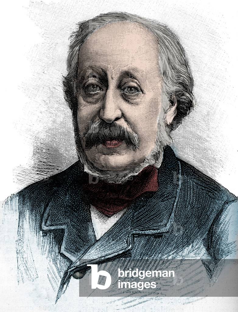 Portrait of Stephen Heller (1813-1888) Hungarian pianist, teacher and composer - Engraving 1888