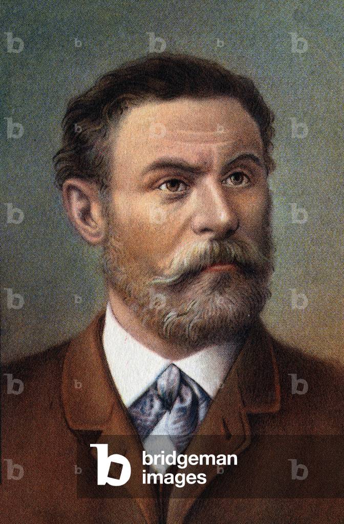 Portrait of Otto Lilienthal, German engineer (chromo)