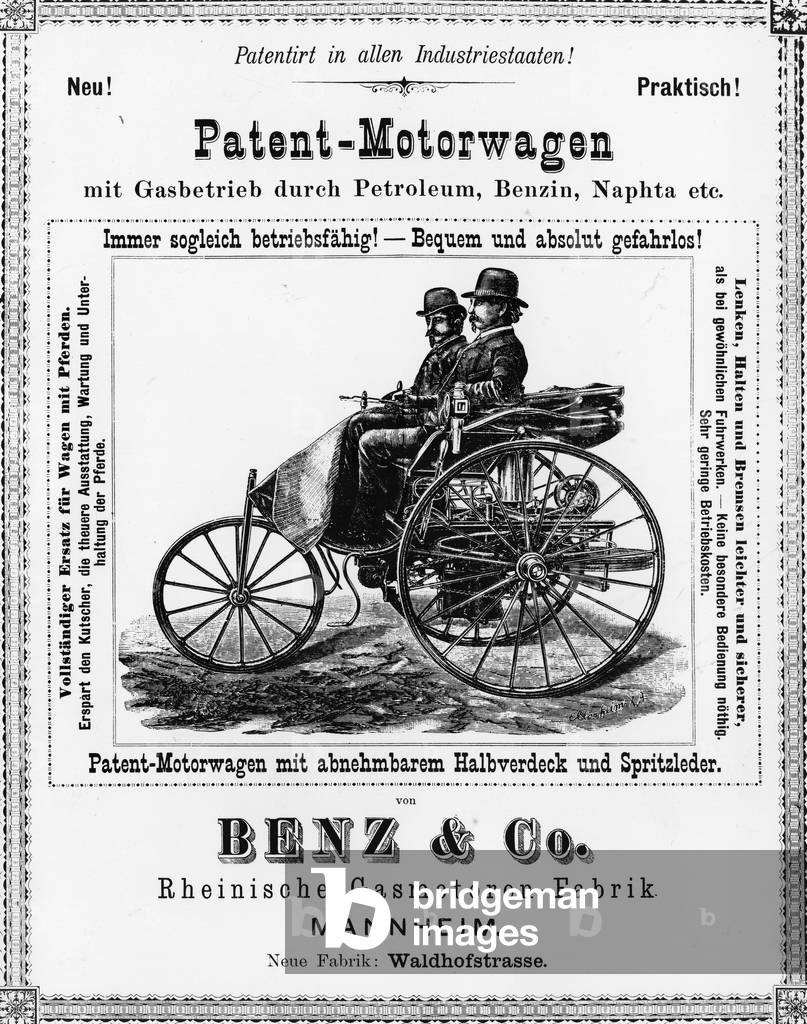 Advertising for Benz cars - End of the 19th century