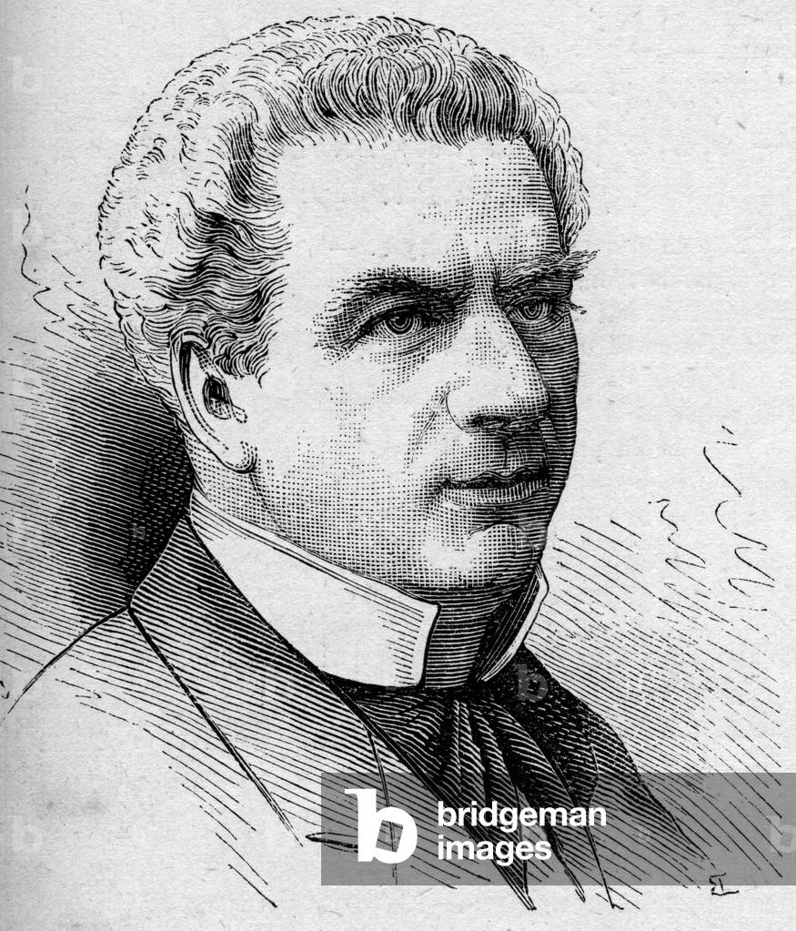 Portrait of Frederic Febvre (1833-1916), French comedian, member of the Comedie Francaise. Engraving in “” Le Monde Illustré”” n¡1168 of 16 August 1879.