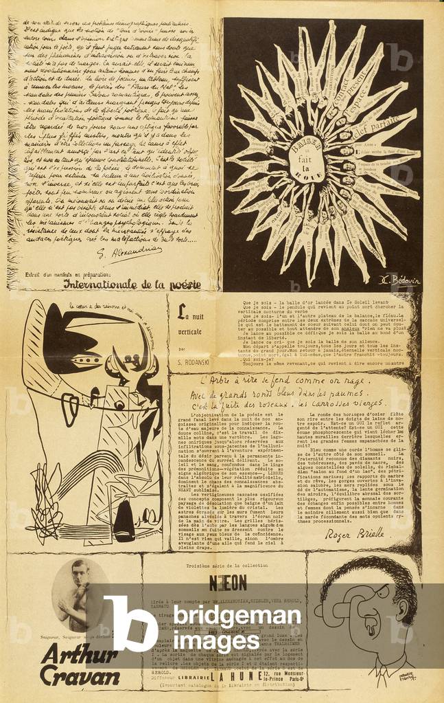Page of the surrealist newspaper “Neon”, 1948 (print)