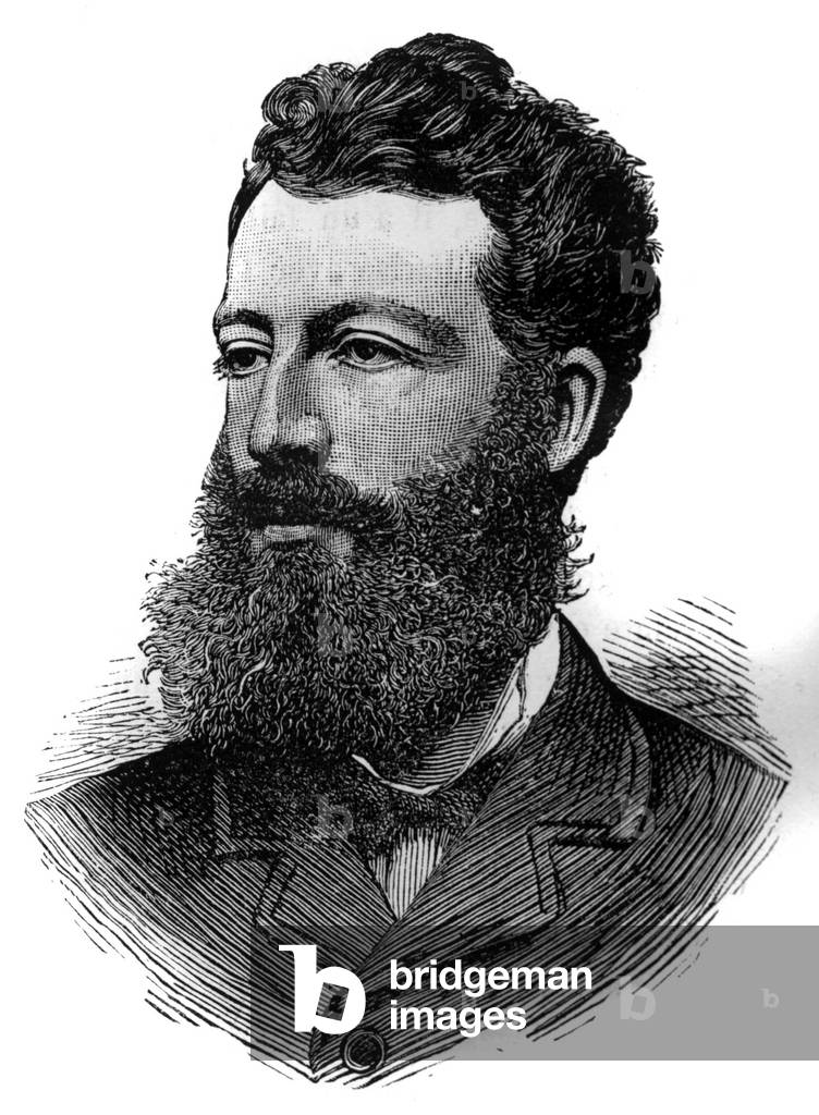 Portrait of Prince Pierre d'Orleans (1845-1919), Duke of Penthievre. Engraving in “” Le Monde Illustré””, 26 June 1886.