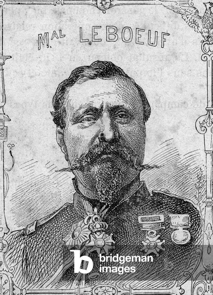 portrait of French marshal Edmond Le Boeuf - 1870-71 (engraving)