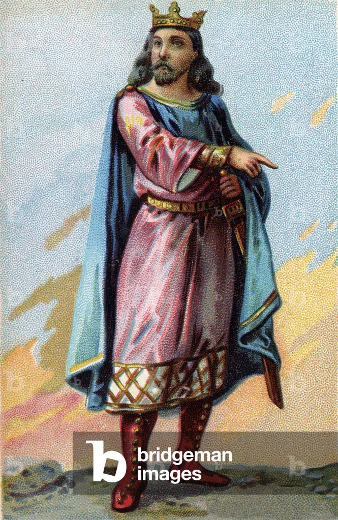 Portrait of Clotaire (Clothaire) II, King of the Francs (584-629).
