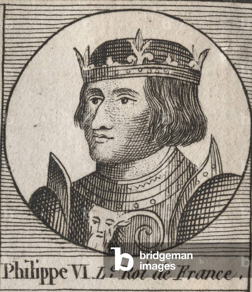 Ritratto di Filippo VI di Valois (1294 - 1350), re di Francia - Filippo VI di Valois (1293-1350) Re di Francia