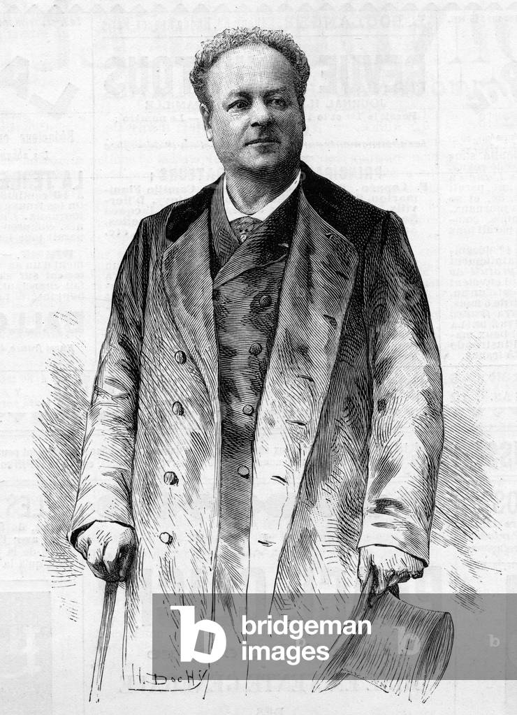 Portrait of Jean Berthelier (1830-1888), French actor and singer.