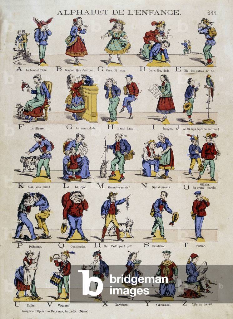 Alphabet de l'enfance,  sd. 19eme siecle.