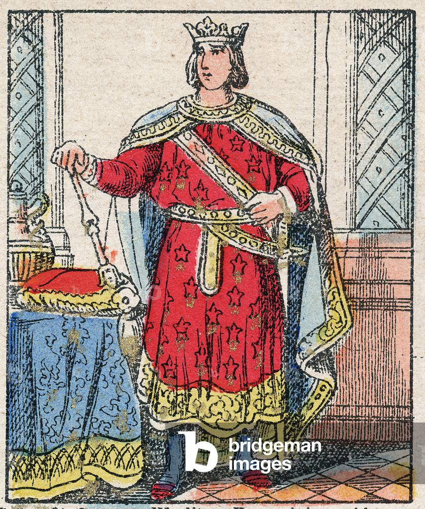 Portrait of Philip III of France, dit Philippe le Hardi, late 19th century (engraving)