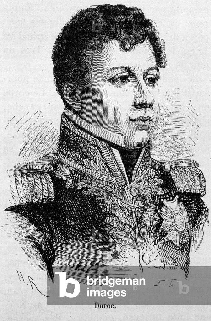 Portrait of Géraud Christophe Michel Duroc (1772 - 1813). Engraving of the end of the 19th century in “Histoire de France”” by H. Martin.