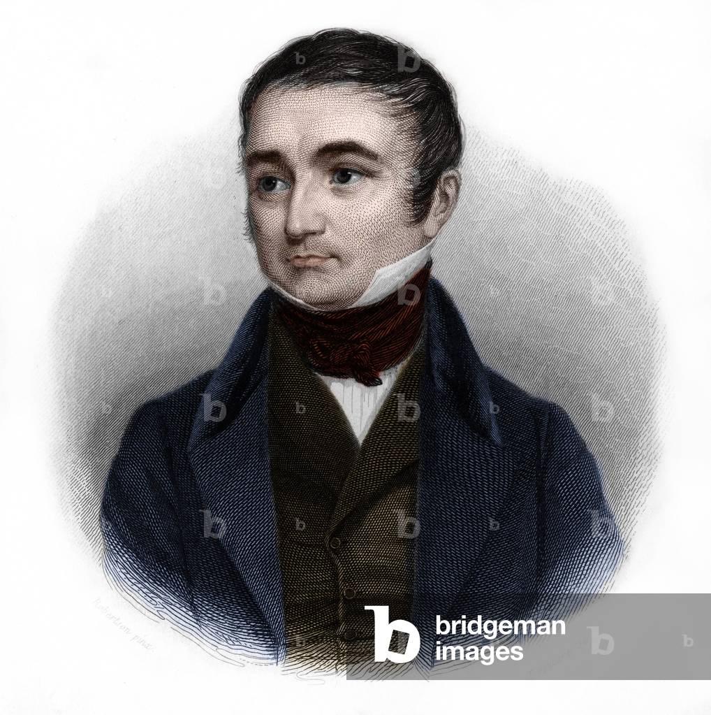 Portrait of Adolphe Thiers (1797-1877), French politician and historian. in “” Book of Speakers” by Louis de Cormenin Timon. 1842. Private collection.