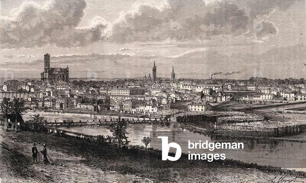 Limoges - Haute-Vienne - incisione in «La France illustree: geografia, storia, amministrazione statistica» di 