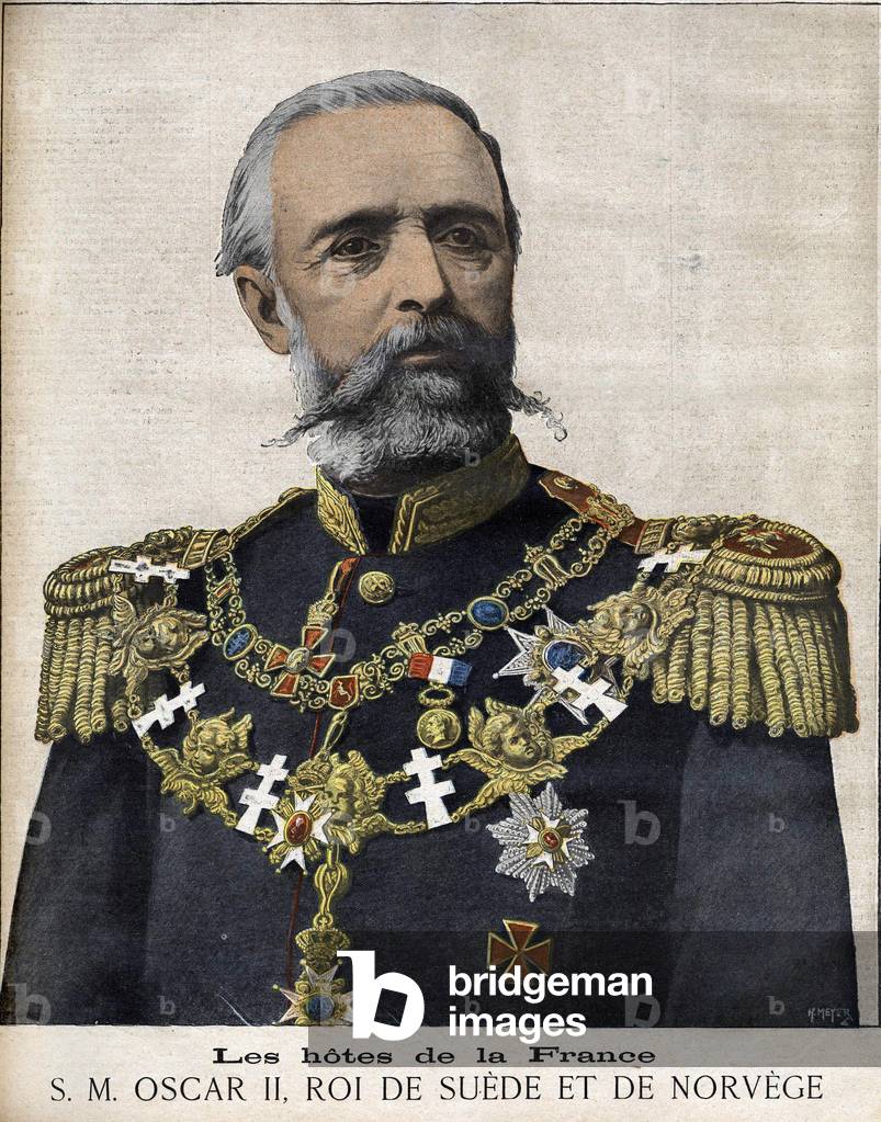 Portrait of King Oscar II. King of Sweden and Norway. 1829-1907.