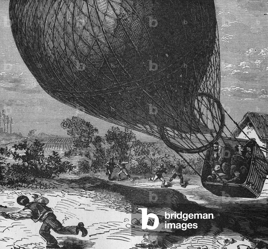 Descent of the Balloon “” Zénith”” with the bodies of CrocéSpinelli and Sivel, who died of asphixia during the ascent, and Gaston Tissandier fainted. In” Album de la Science””, Éditions Jouvet, 1896.